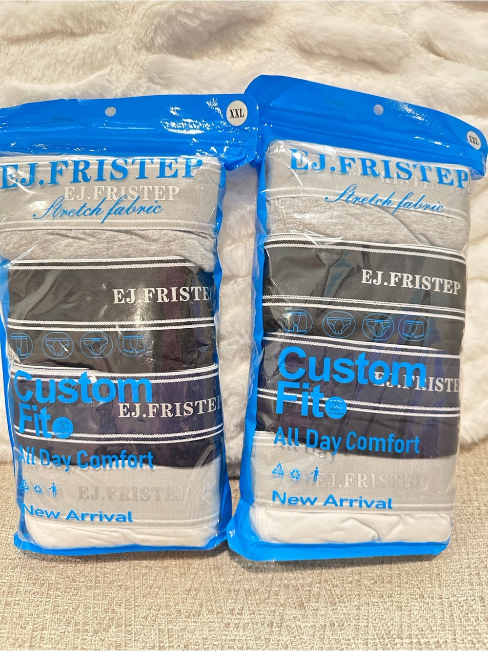 EJ.FRISTEP XXL 44-46 Boxer Briefs - 2 packs - 4 briefs each pack in multicolor